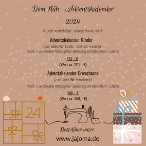 Adventskalender 2024, Nähen für Erwachsene, Vorbestellung