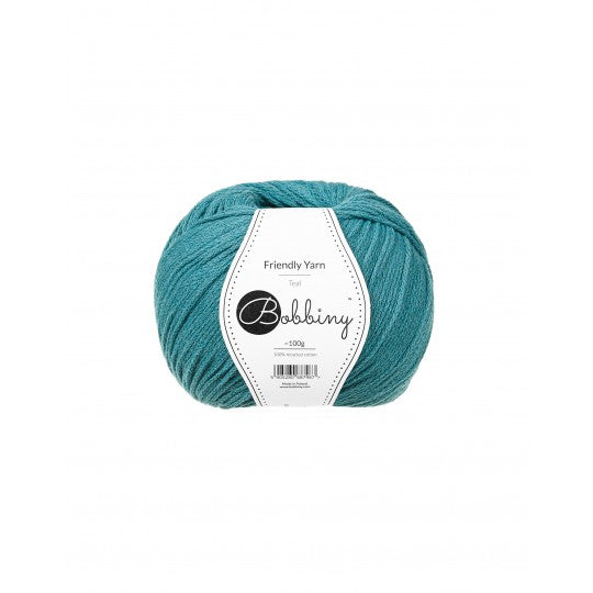 Bobbiny, Friendly Yarn 100g, Türkis, Häkeln und Stricken