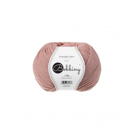 Bobbiny, Friendly Yarn 100g, Altrosa, Blush, Häkeln und Stricken
