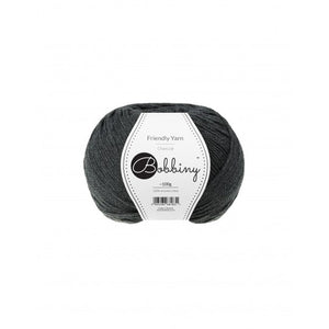 Bobbiny, Friendly Yarn 100g, Dunkel Grau, Häkeln und Stricken