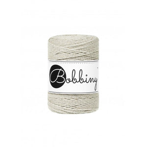 Bobbiny, Macrame Rope 1.5mm 100m, Pale Olive Baby, 3ply