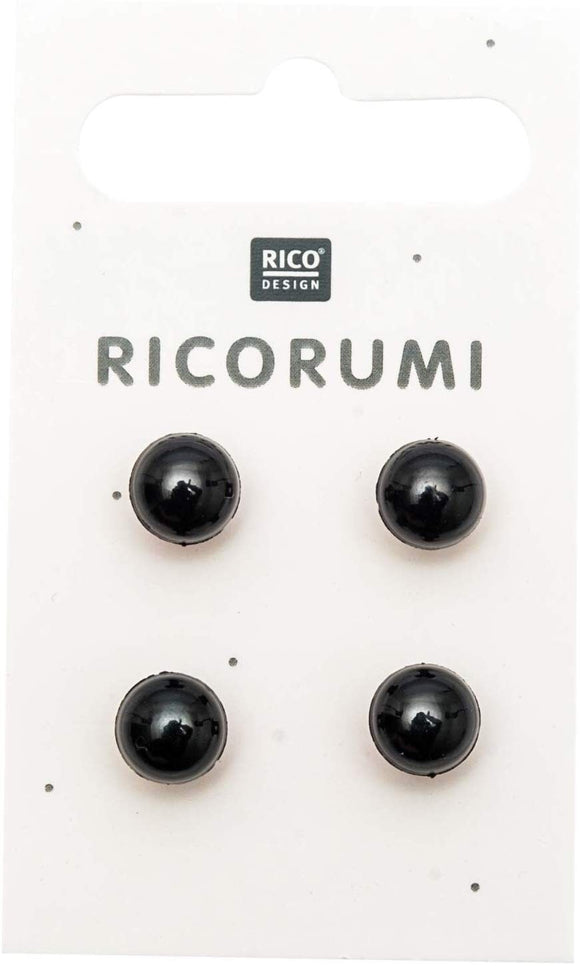 RICORUMI Augen 11 mm, Knöpfe mit Steg, Rico Design