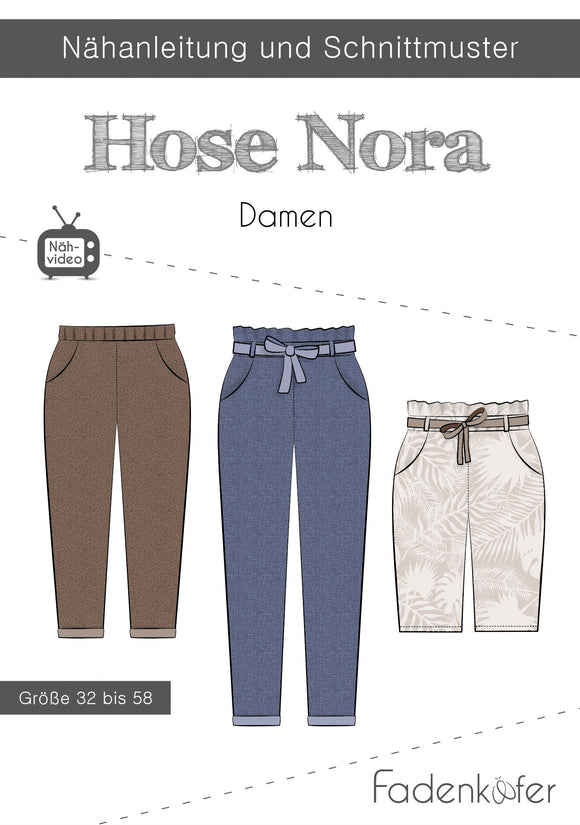 Nora Hose Damen – Papierschnittmuster von Fadenkäfer