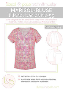 Papierschnittmuster lillesol basics No.55 Marisol-Bluse Kinder * mit Video-Nähanleitung *