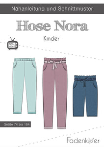 Nora Hose Kinder – Papierschnittmuster von Fadenkäfer
