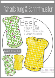 Basic Blusenshirt Mädchen – Papierschnittmuster von Ki-ba.doo