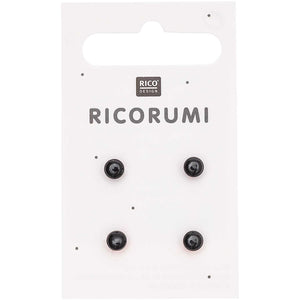 RICORUMI Augen 5 mm, Knöpfe mit Steg braun-schwarz, Rico Design