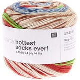 Sockenwolle Superba Hottest Socks ever! 4fädig 100g 365m mouliné Rico Design