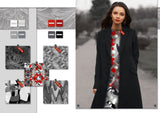 Jersey Damen Abstrakt Rot Schwarz Weiß Stenzo Design