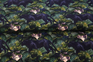 Jersey Black Panther mit Grün Floral Damen Stenzo Design