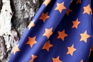BIO-Jersey Sterne, Lillestoff, blau-orange Neu